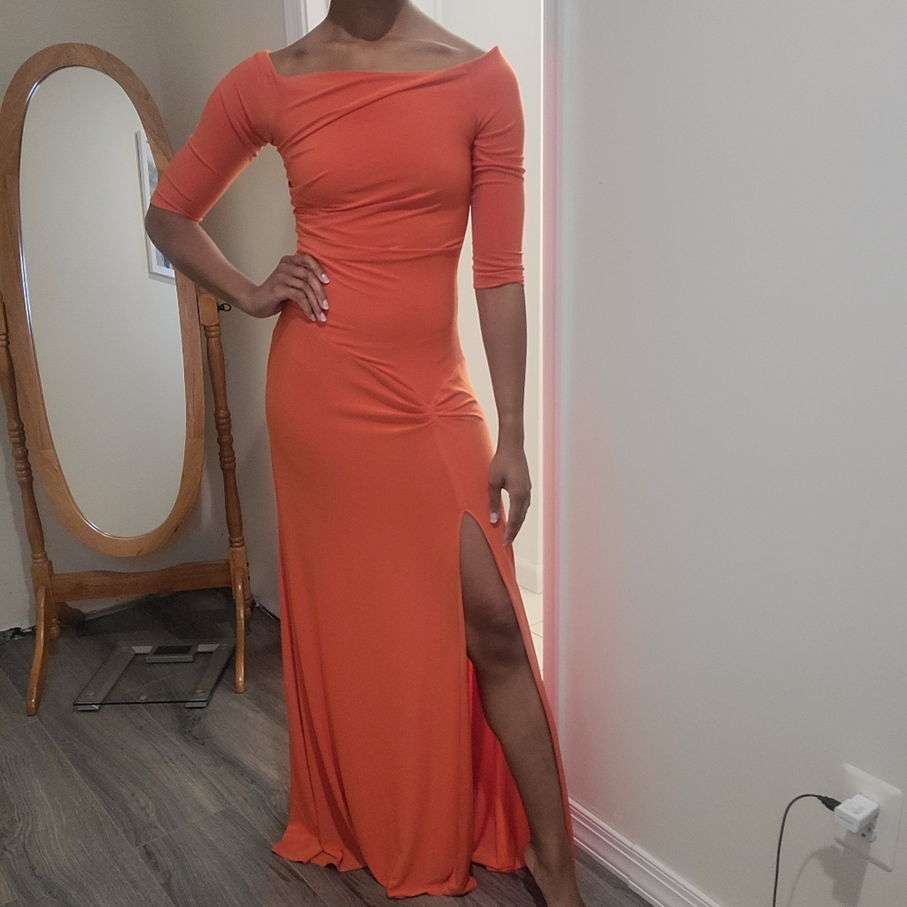 Off the shoulder gown